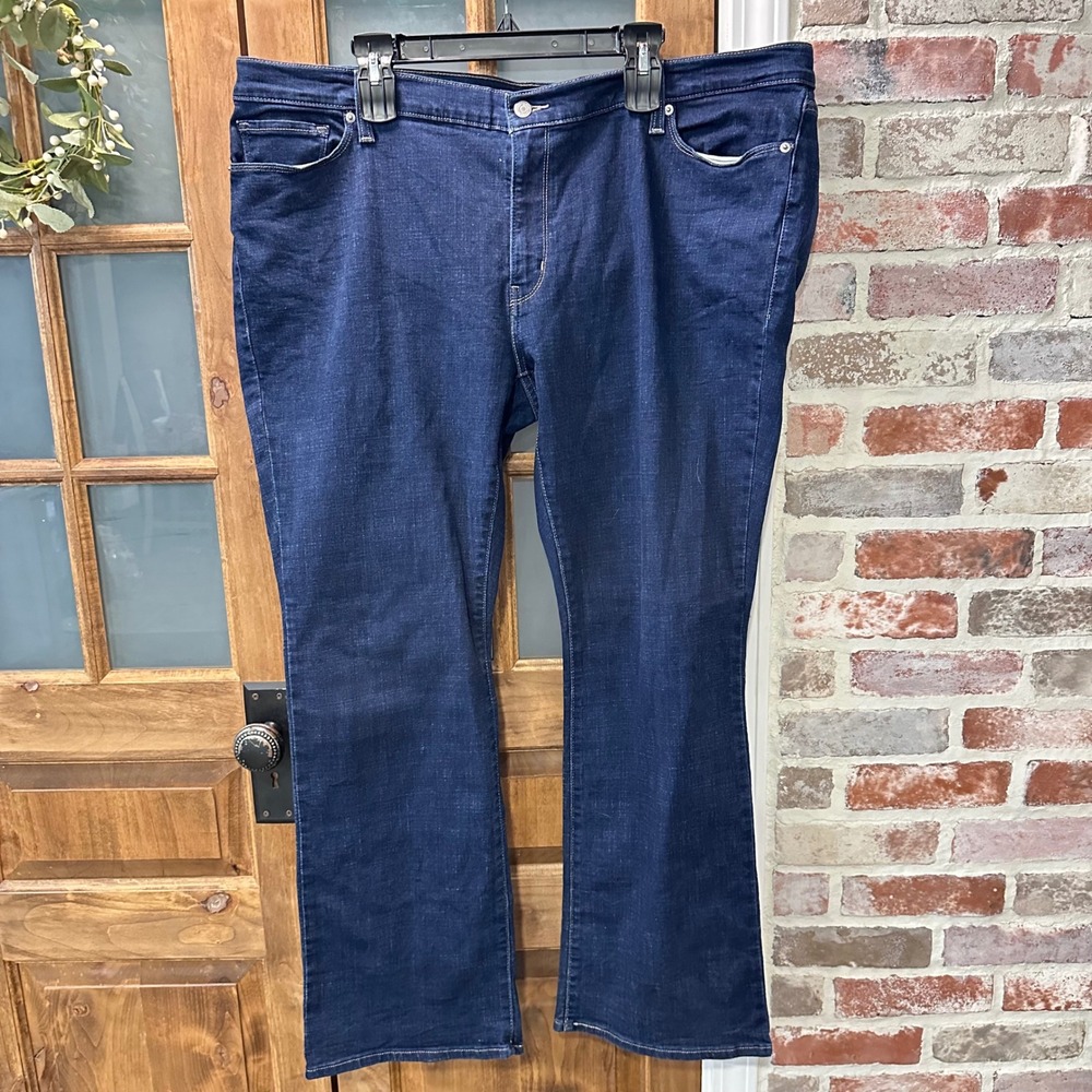 Levi's Classic Bootcut Jeans Womens 24W Dark Wash Stretch Denim Mid Rise‎ 23649